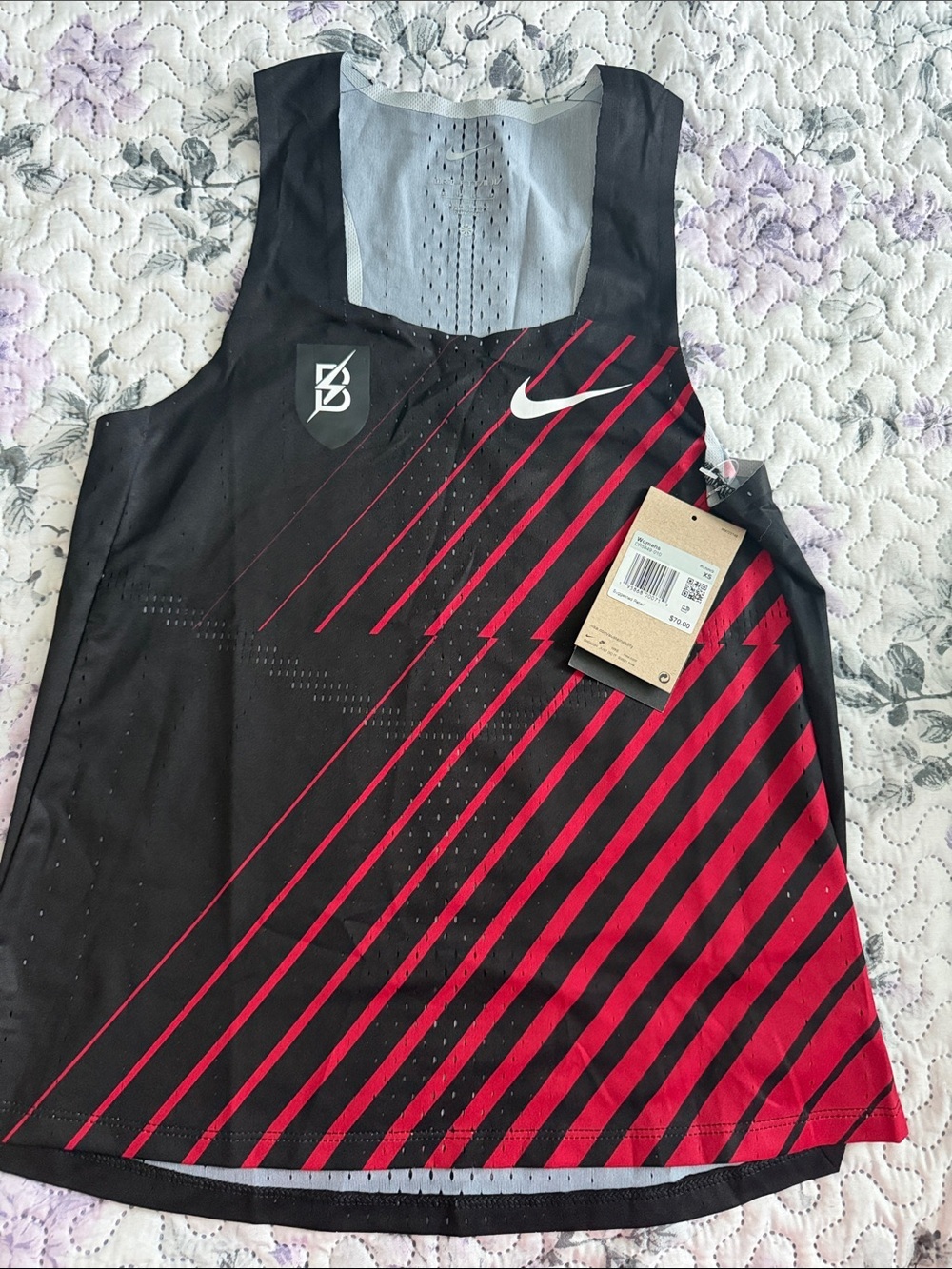 Nike Black & Red Performance Running Tank